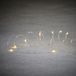Luca Snoer met 20 warmwitte LED lampjes, 1,9m, zilver