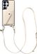 AVY Leren Hoesje geschikt voor Samsung Galaxy S26 Ultra | Met Koord en Kaarthouder | Compatibel met MagSafe | Leather Case met Crossbody Koord & Wallet | Long Leather | Croco Beige