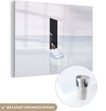 MuchoWow® Glass Painting 160x120 cm - Acrylic Glass Painting - Vintage - Door - Abstract - Photo on Glass - Paintings