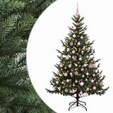 vidaXL Kunstkerstboom met kerstbal 180 cm 300 LED's Warmwit