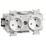 Hager GS20119016 Steckdose 2-fach 45° Frontrastend verkeh
