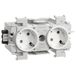 Hager GS20119016 Steckdose 2-fach 45° Frontrastend verkeh