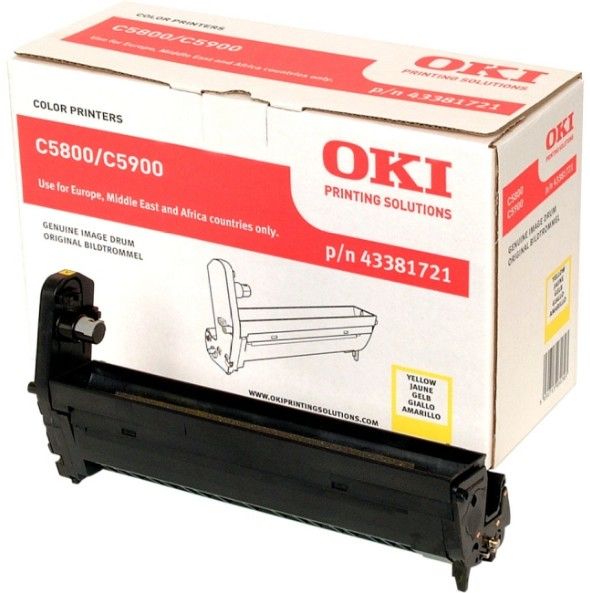OKI 43381721 Drum Yellow Original - C5800, C5900, C5550MFP