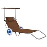 VidaXL Lounge Stoel Gecapitonneerde Zitting Polyester Taupe