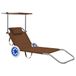 VidaXL Lounge Stoel Gecapitonneerde Zitting Polyester Taupe