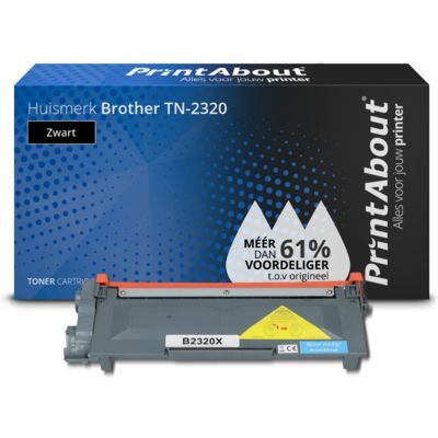 PrintAbout Huismerk Brother TN-2320 Toner Zwart Extra hoge capaciteit