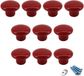 BeiJingLiangPinJiaZuoKeJiWenHuaFaZhanYouXianGongSi Boutons de meuble en céramique - Jeu de 10 - Rouge - 38x28mm