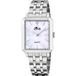 Lotus 18980/1 Polshorloge Dames Rechthoekig Staal Zilverkleurig Crème Analoog Quartz