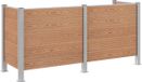 vidaXL - Afvalbak - Schutting - Bruin - 237 x 85 x 115 cm - Aluminium en WPC