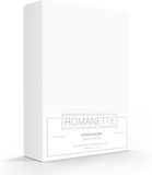 Romanette Hoeslaken Wit Katoen 90 x 220 cm