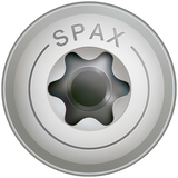 Spax HI.FORCE, 6 x 60 mm, 100 pieces, full thread, washer head, T-STAR plus T30, 4CUT, stainless steel A2 - 0257000600605