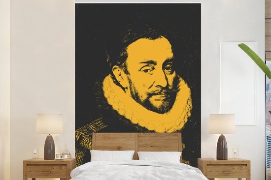 Nr1Wallpaper Behang - Fotobehang Willem van Oranje - Adriaen Thomasz - Geel - Breedte 195 cm x hoogte 300 cm