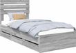 vidaXL Bedframe, grijs eiken, 100 x 200 cm, van constructiehout