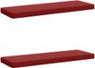 vidaXL Canapé 2 pièces VUGHT 100% Polyester Vin Rouge