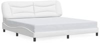 vidaXL Bedframe Kunstleer Wit 200x200 cm