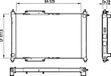 VALEO 731816 Radiateur du moteur ailettes jointes mécaniquement, Aluminium, sans régulateur de liquide de refroidissement
