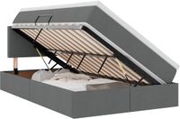 vidaXL Opbergbed met matras Donkergrijs 120 x 200 cm fluweel