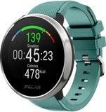 Strap-it Polar Ignite twill siliconen band - dennengroen