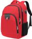 Merkloos Sac à dos pour ordinateur portable - Grand - Avec port de chargement USB et prise casque - Adapté aux ordinateurs portables jusqu'à 43,2 cm (17 pouces) - Pour femmes et hommes - Rouge