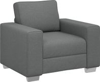 vidaXL Sofa Stoel Donkergrijs Stof 100 cm