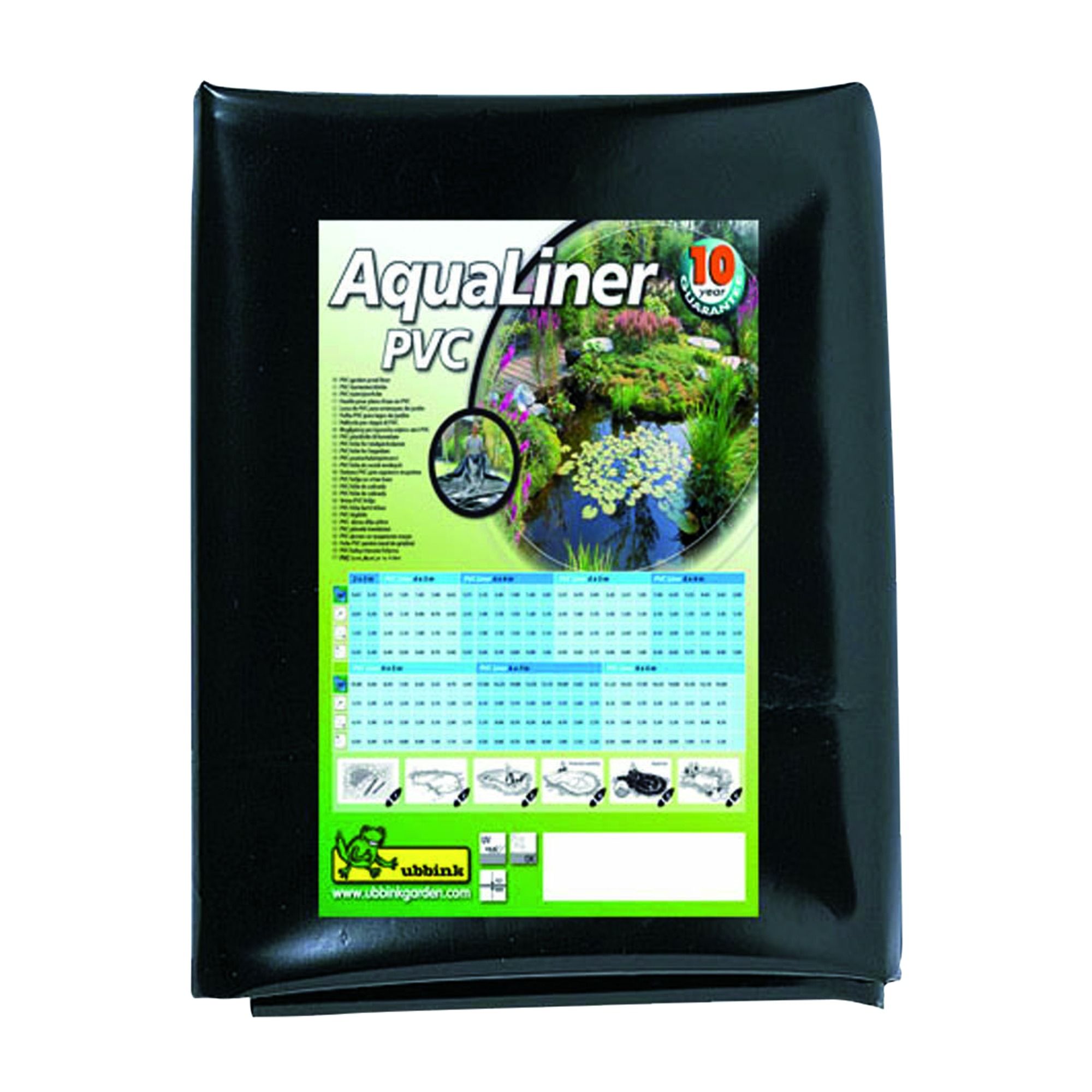 Ubbink AquaLiner PVC Vijverfolie - 6x4m - 0,5mm - Zwart