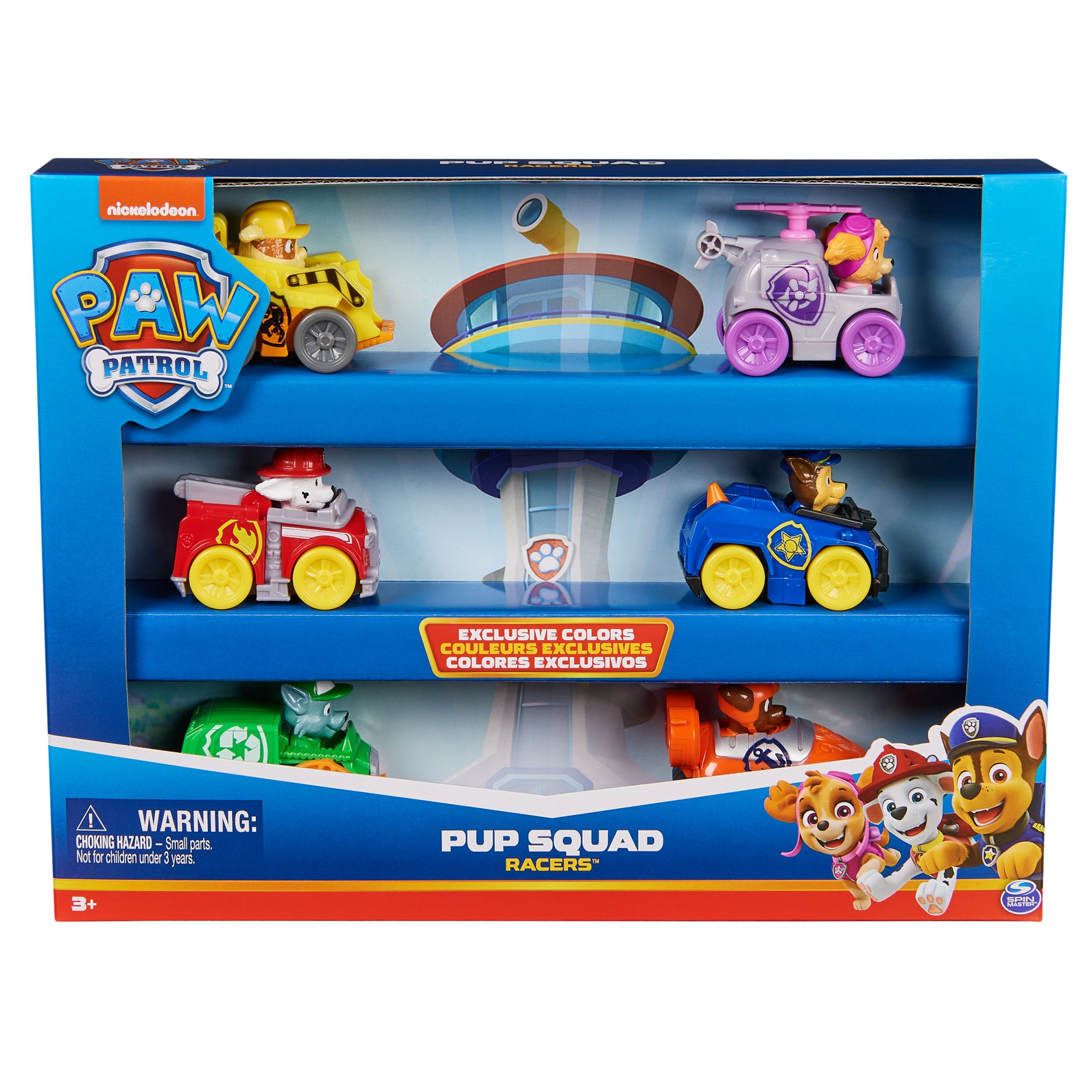 PAW Patrol Pup Squad - Cadeauset met 6 Racers - speelgoedautos