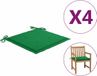 vidaXL Tuinstoelkussens 4 st 50x50x3 cm oxford stof groen