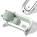 Opvouwbaar 3-traps opvouwbaar babybad met anti-slip badkussen / badje met thermometer / van geboorte tot 2 jaar / 5 plastic ballen (kussen, groen)