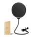 Neewer NW (B-3) 6 inch Studio Microfoon Mic Ronde Vorm Wind Pop Shield met Stand Clip (Zwart Filter)