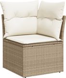vidaXL Tuinbank Set 8-st 7-Aantal zitplaatsen Beige Poly-rattan