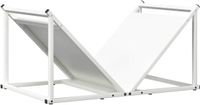 vidaXL - Brandhoutrek - 70x43x34,5 cm - Koudgewalst Staal - Wit