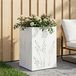 VidaXL Plantenbak wit 50 x 50 x 75 cm koudgewalst staal