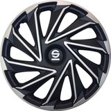 stelling Sparco Varese 14-inch zilver/zwarte wieldoppen