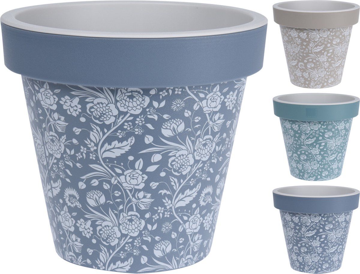 Nampook Bloempot E&K Rond 20 cm Deco - Groen - Kunststof