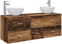 vidaXL Badkamerkastenset 3 st Oud hout 49,5 x 41 x 64,5 cm