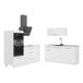 Vicco Cuisine "Fame-Line", Blanc Haute brillance/Blanc, 340cm | 7 Modules · Pieds réglables en hauteur · Sans plan de travail · Façades en MDF · Softclose · Poignées en métal