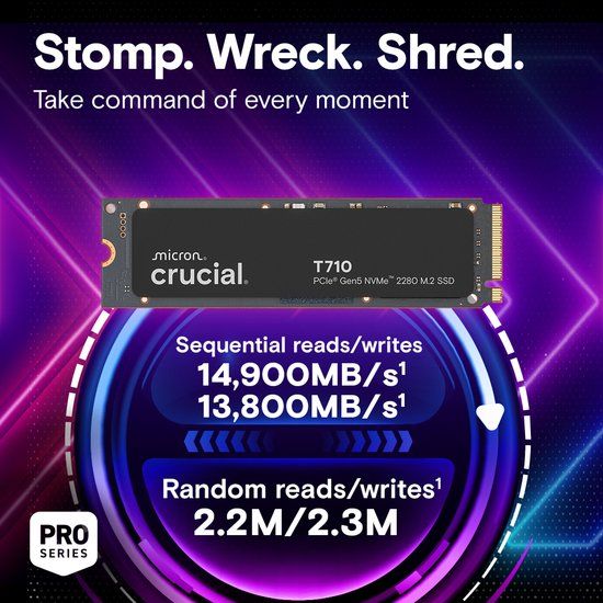 Crucial T710 2 TB NVMe SSD M.2 Gen5