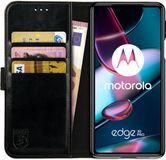 Rosso Element Motorola Edge 30 Pro Hoesje Book Cover Wallet Zwart
