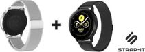 Strap-it 2-pack Samsung Galaxy Watch Milanese band 45mm / 46mm - zwart & zilver
