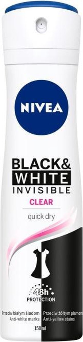 Nivea Deo.spray Invis.BLACKWHITE 150 ML.82237