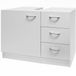 Merkloos Deuba Wastafelmeubel - 3 Lades 63x54x30cm Onderkast - Wit