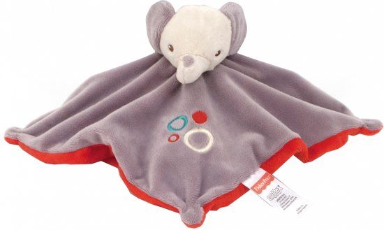 Fisher-Price Knuffeldoekje Met Rammelaar Olifant 28 Cm Grijs