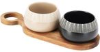 Koopman International b.v. Set de 2 saladiers pour amuse-gueules, incluant planche à découper
