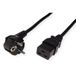 Roline C19 (straight) - CEE 7/7 (angled) Power Cable | 3x 1.50mm | Black | 0.80 meter