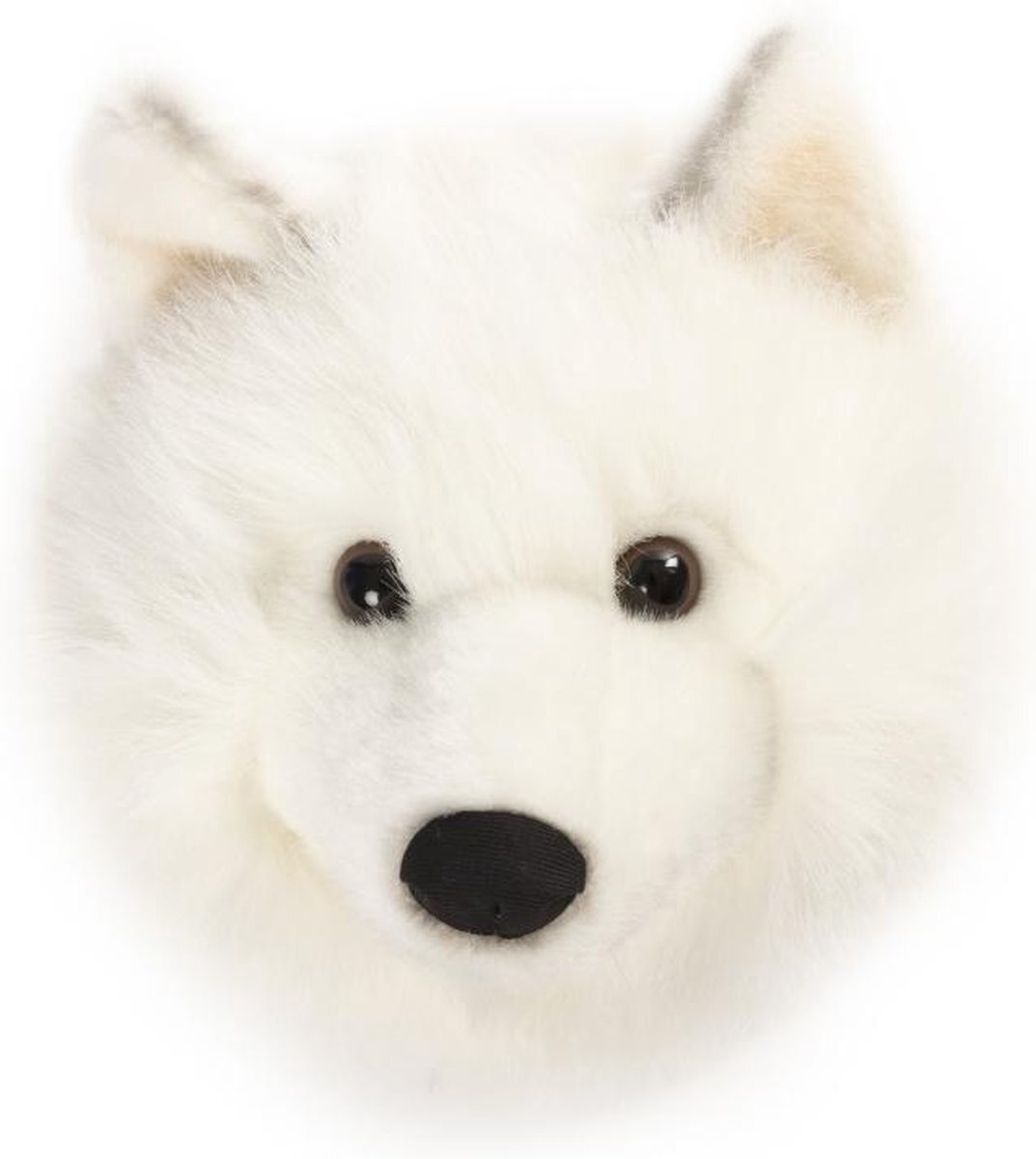 Wild & Soft Wolf dierenkop pluche Lucy - Wild & Soft wit