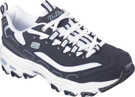 Skechers D'Lites-Biggest Fan Sneakers Vrouwen - Navy White- 38