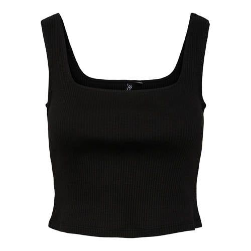 PIECES crop top PCNUKISA zwart