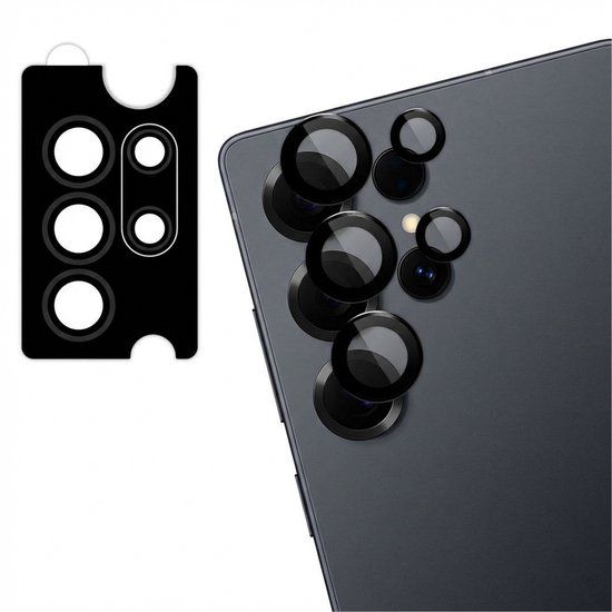 imoshion Camera Lens Protector - Geschikt voor Samsung Galaxy S25 Ultra - 2 Pack - Black Titanium