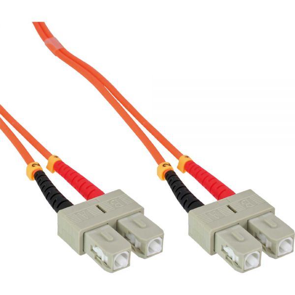 Inline SC Duplex Optical Fiber Patch kabel - Multi Mode OM2 - 15 meter