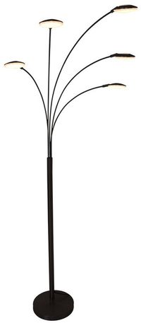 Mexlite Vloerlamp Synna 5-lichts Zwart